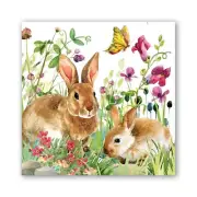 Michel Design Works Bunny Meadow Springtime 20 Triple-Ply Paper Luncheon Napkins