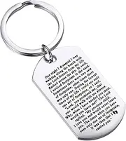 [KUIYAI] Footprints in The Sand Prayer Keychain Beautiful Poems Quote Christian Gift When You Saw Only One Set of Footprints It was Then That I Carried You
