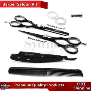 Thinning Hair Shear Barber Scissor Straight Cut Throat Razor Hair Combs