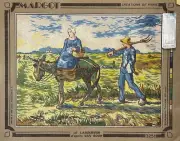 Margot VAN GOGH THE PLOWMAN Le Laboureur Farmer Needlepoint Canvas 19x14.5" 3251