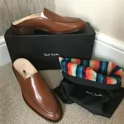 PAUL SMITH TAN LEATHER JUANA MULES FLAT SHOES UK 3 RETAIL MADE IN ITALY