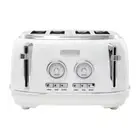HADEN Retro Toaster 1500-Watt 4-Slice With Removable Crumb Tray Ivory White