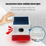 Alarm Siren 433MHz Wireless Outdoor Siren Solar with LED Flashing Light Security