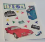 CREATIVE MEMORIES 1980s DECADE BLOCK STICKER SHEET