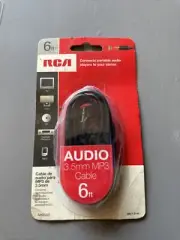 RCA AH208R Audio/3.5mm Mini MP3 Cable - 6ft - Black BRAND NEW!