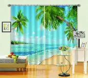 3D Beach skies8 Blockout Photo Curtain Printing Curtains Drapes Fabric Window AU