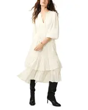 ba & sh Plume Midi Dress