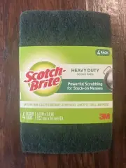 Scotch-Brite Heavy Duty Scour Pads4Pack). Powerful Scrubbing for Stuck-onMesses