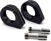 HTT- Motorcycle Turn Signal Indicator Relocation Fork Clamp Kit for Harley Softail Mount Bracket 41mm Fork Black