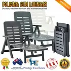 Folding Sun Lounger Plastic Outdoor Camping Chair Patio Lounger Day Bed Recliner