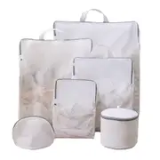 6Pcs Bra Sock Lingerie Wash Bag Zipped Laundry Washing Machine Mesh Net Bag
