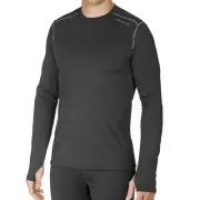 Hot Chillys Micro-Elite Chamois Crewneck Top - Mens - X-Large / Black