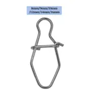 100Pcs Fishing Snaps High Strength Lock Snap Swivel for Freshwater