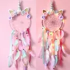 1/2pc Dream Catcher LED Light Up Dreamcatcher Feather Bedroom Wall Hanging Decor