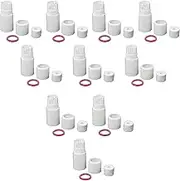 SJZBIN 10Sets White RJ45 Waterproof Connector Cap Cover for Outdoor Network IP Camera CCTV Pigtail Cable POE NVR System Connection Lid Adapter