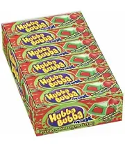 (18 Pack) HUBBA BUBBA Max Bubble Gum Strawberry Watermelon Flavored Chewing Gum