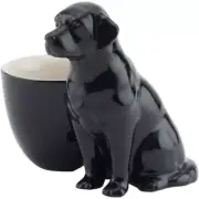 Quail Ceramics Egg Cup With Black Labrador
