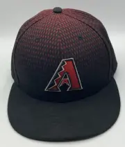 New Arizona Diamondbacks New Era 59FIFTY Fitted Hat Cap Black Red Size 8