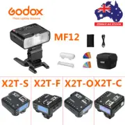 Godox MF12 Macro Flash Mini TTL Speedlite Flash with X2T-C/S/N/O/F Trigger