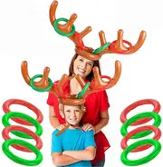 2 Set Inflatable Reindeer Antler Ring Kids Throwing Game for Carnival