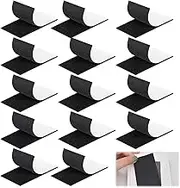 14 Pcs Upgrade Hook Loop Strips, Mounting Tape, Double Sided Tape Heavy Duty, Fasten Interlocking Carpet Patch, Strips with Adhesive for Carpet, Couch Cushions, Pedal Board, Picture Hanging, Office and Home