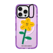 iPhone 16 Pro Impact Ring Stand Case MagSafe Compatible Yellow Flower by Tess Smith-Roberts