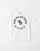 美國百分百【Abercrombie & Fitch】T恤 AF 短袖 麋鹿 kids 女 男 情侶裝 白色 XS S號 H965