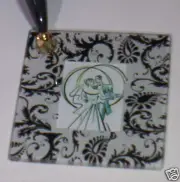 OSTRICH FEATHER PEN w/*DAMASK BASE~GUEST PEN~(ADD YOUR PIC) ASST. FEATHER COLORS