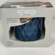 Yankee Candle Scenterpiece Blue Easy Melt Cup Warmer with Timer NIB