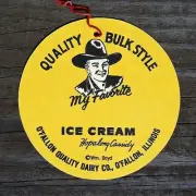 Original HOPALONG CASSIDY COWBOY ICE CREAM Hanging Ceiling Fan Sign 1950s