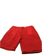 Red Straight Short Leg Drill Pants With Pockets Size16 New With Tags Millers