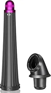 Dxyue 0.78-1.4in/20-36mm Long Curling Barrel Attachment for Dyson Supersonic hair dryer HD01/HD02/HD03/HD04/HD07/HD08/HD15/HD16, Hair Curl Iron Attachment with Adapter, Rose Red