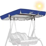 Outdoor Swing Canopy Replacement Cover 3 Seater 98 x 72.8 x 7.1 inch Swing Canopy Replacement Waterproof Top for Patio/Lawn/Garden
