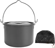 Camping Pot Cookware, Camping Hanging Pot, Campfire Cooking Soup Pot, Portable Aluminum Alloy Pot for Outdoor, Camping, Hiking, Picnic