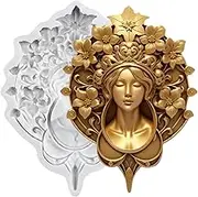 MINFEIDMS Flower Fondant Molds Goddess Silicone Mold Cake Decorating Cupcake Topper Chocolate Candy Sugar Gum Paste Polymer Clay