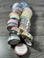 NEW Simply Gilded / Sticker Guru Boutique Washi Crafting Tape Mixed Lot of 30