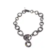 Patricia Locke Chunky Link Multi Crystal Chain Necklace N229 #2