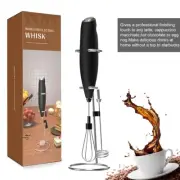 FitTec Milk Frother for Coffee with 2 Stainless Whisks - Handheld, Mini Electric