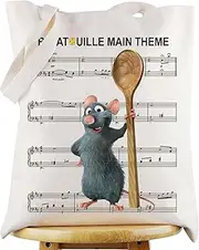 [WZMPA] Remy Tote Bag Rat Chef Inspired Gift Remy Rat Theme Remy Reusable Grocery Bag Cartoon Remy Merchandise