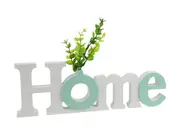 30cm Home Plaque with Greenery - Rustic Wall Decor for a Cozy Space