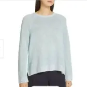 Eileen Fisher Women’s Blue Ivy Organic Linen Cotton Slub Sweater - Size Small