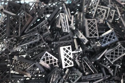 10 Lego Black Fence 1 x 4 x 2 Lattice, City Town inv 122