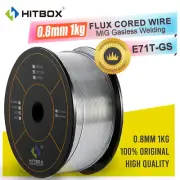 HITBOX 1KG Welding Wire, 0.8mm 2lb MIG Wire,Flux Cored Wire for MAG Gasless Mig