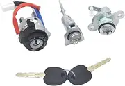 GIFAYUAN Fit for Hyundai Elantra 2006-2016 AL257 Complete Set Front Left Driver Door Lock Cylinder Barrel Trunk Tailgate with 2 Keys