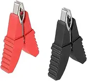 2 Pcs Crocodile Clips Electrical, Butterfly Alligator Clips Electrical, Insulative Full Protective Clamps for 12V Car Battery, Electrical Test Clips for Cars and Auto Vehicles