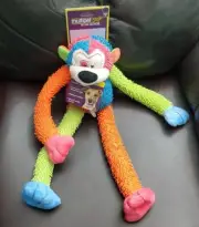 Multipet Dog 17" Crew Monkey Dog Toy w/Two Squeakers Multicolor 37812 New