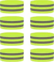 SYEYCW 8 Pcs Reflective armbands, Reflective Running Gear, High Visibility Armbands, Bike Ankle Bands Reflector Armband, for Running, Bike, Dog Walking, Cycling or Early Morning and Night Activities