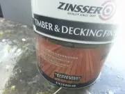 ZINSSER 4 LITRE WATER-BASE FOR TIMBER& DECKING TRANSPARENT-BLACK MATT colour
