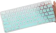 Keyboard Cover Skin for Apple iMac 24 Inch Magic Keyboard (2021-2024), Ultra Thin Skin for iMac 24 All-in-One Desktop Computer/Magic Keyboard 3 - Mint