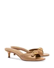 Larroude Women's Verona Kitten Heel Mule Sandals